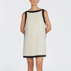 women's summer linen sleeveless dress Women's Summer Linen Sleeveless Dress 2