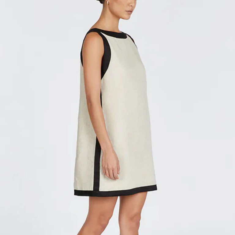 women's summer linen sleeveless dress Women's Summer Linen Sleeveless Dress 3