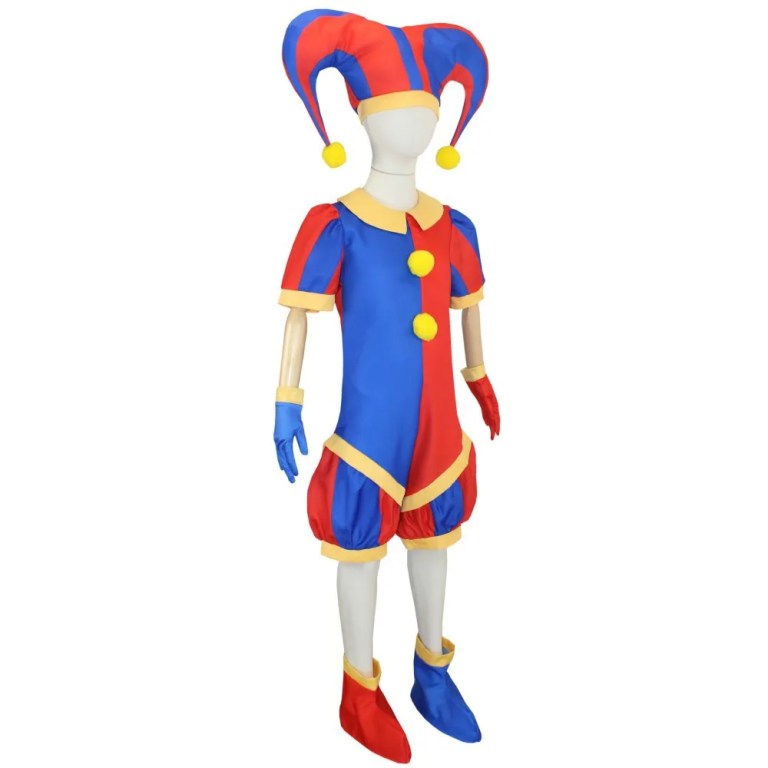 The Amazing Pomni Digital Circus Jumpsuit Halloween Costume