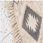 boho natural farmhouse tufted accent rug with tassels Boho Natural Farmhouse Tufted Accent Rug with Tassels 6
