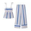 women's summer striped strap straight pants + tank set Women's Summer Striped Strap Straight Pants + Tank Set 2