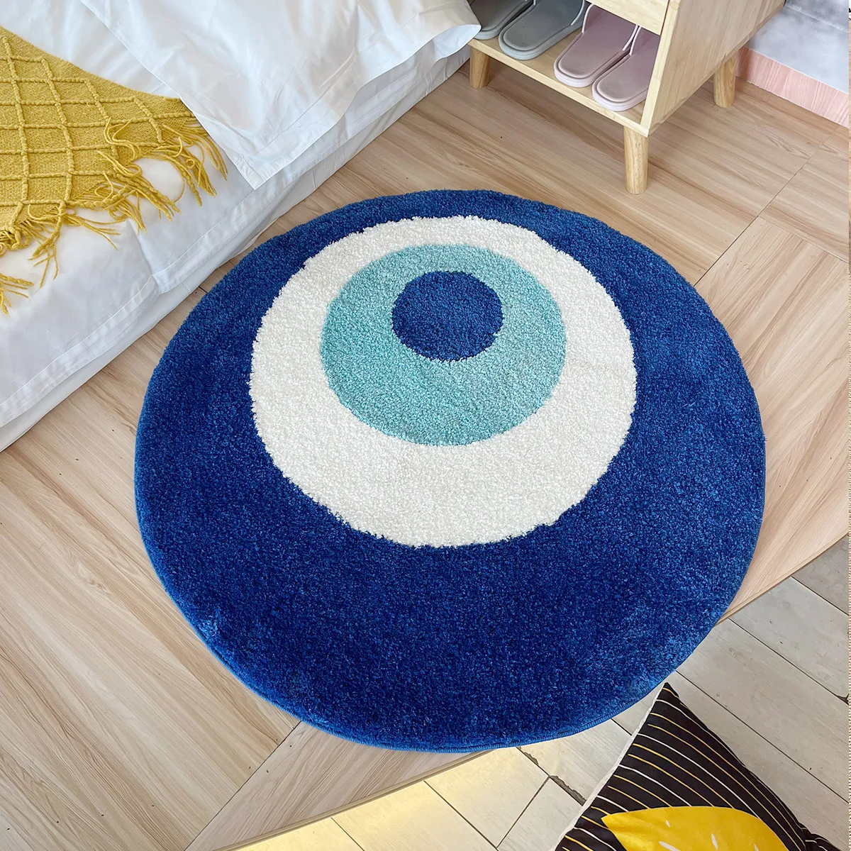 Evil Eye Minimalist Tufted Mat Rug