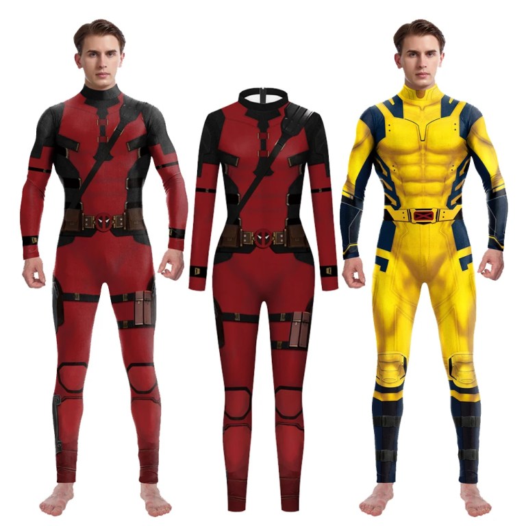 Superhero Wolverine Deadpool Cosplay Halloween Party Bodysuit Superhero Wolverine Deadpool Cosplay Halloween Party Bodysuit