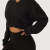 Womens cropped long sleeve sweatshirt 4