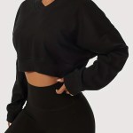 Womens cropped long sleeve sweatshirt 4