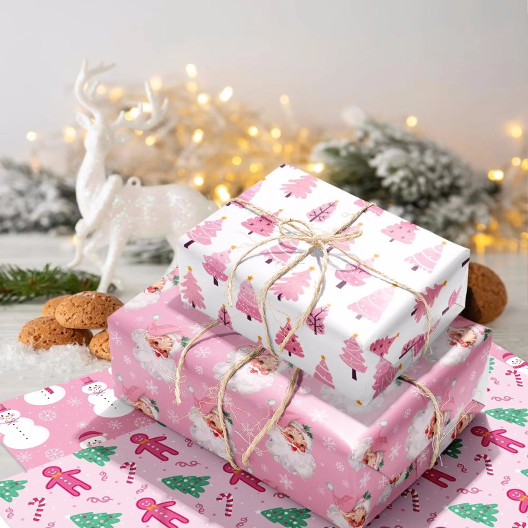 12pcs Santa Claus Snowman Christmas Wrapping Paper 2