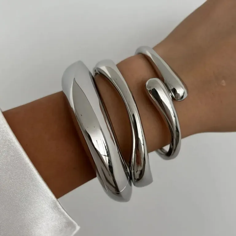 DIAZI 3 Style Vintage Geometric Spring Bangles 4