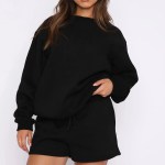 women's two piece jogger shorts and sweater set Women's Two-Piece Jogger Shorts and Sweater Set 4