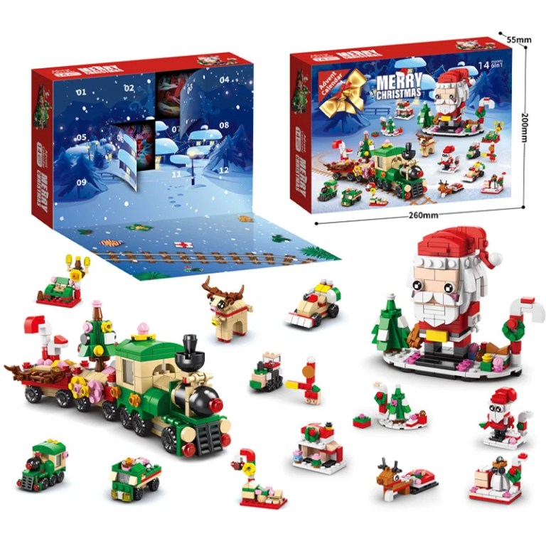 Building Block Christmas Advent Calendar Bricks Diy Kit 2