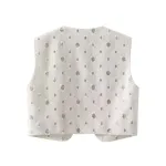 pb new women's beaded decora open vest + mini skirt set in white PB New Women's Beaded Decora Open Vest + Mini Skirt Set in white 3