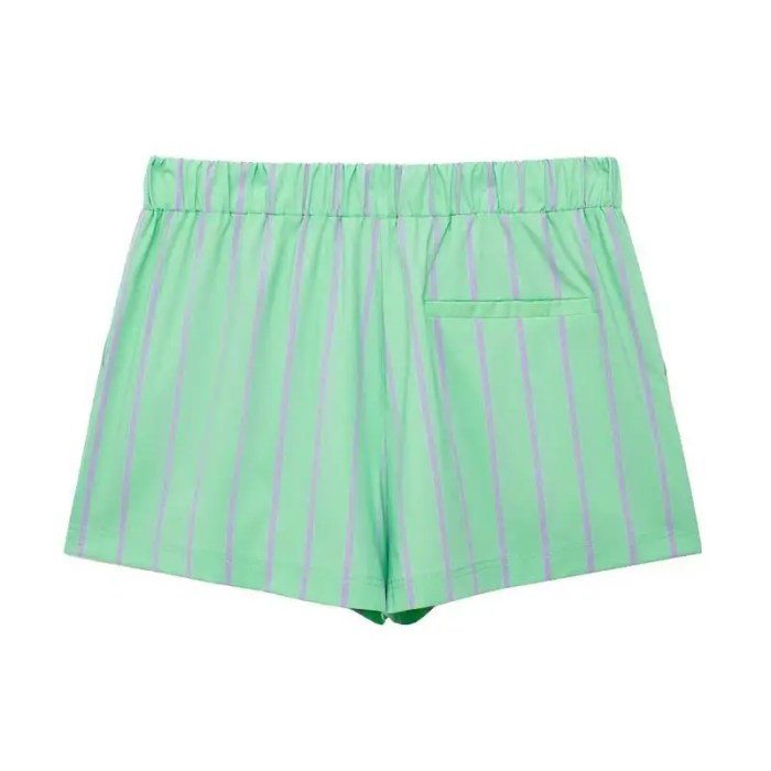 women's summer stripe 2 piece shorts + shirt set Women's Summer Stripe 2-piece Shorts + Shirt Set 3