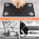 Pet Feeding Mat-Absorbent Pet Placemat for Food and Water Bowl 3