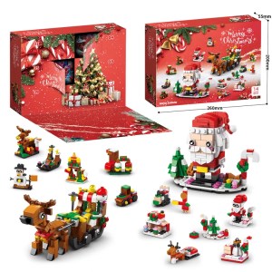 Building Block Christmas Advent Calendar Bricks Diy Kit