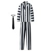 Adult Beetle Juice Beetle Juice Black and White Costume