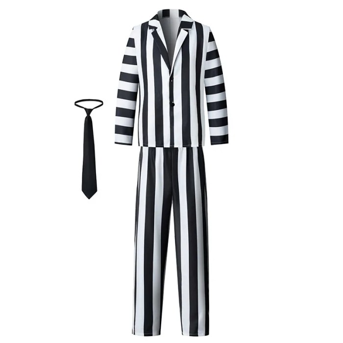 Adult Beetle Juice Beetle Juice Black and White Costume