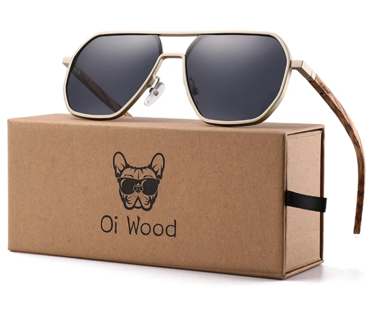 Oi Wood High Quality Fashion Alloy Wooden Polarized Sunglasses Uv400