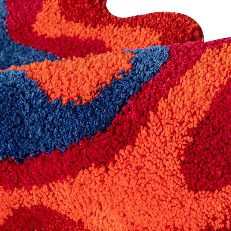 70s retro psychedelic groovy tufted rug 70s Retro Psychedelic Groovy Tufted Rug 5