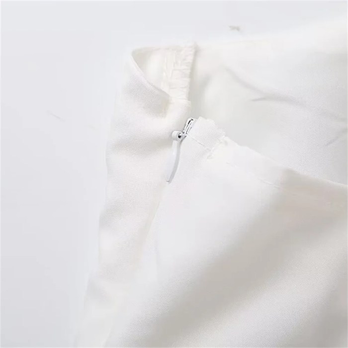 women's summer palm white backless camisole dress Women's Summer Palm White backless camisole dress 6