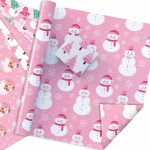 12pcs Santa Claus Snowman Christmas Wrapping Paper 4