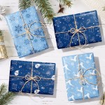 12pcs Snowflake Christmas Tree Christmas Wrapping Paper 5