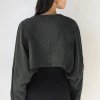 Women's Loose Fit Round Neck Crop Sweater 3