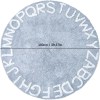 White Round Plush Alphabet Nursery Rug 3