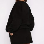 women's two piece jogger shorts and sweater set Women's Two-Piece Jogger Shorts and Sweater Set 5