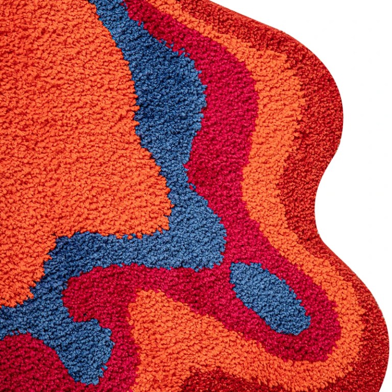 70s retro psychedelic groovy tufted rug 70s Retro Psychedelic Groovy Tufted Rug 6