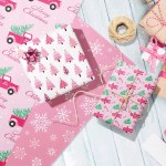 12pcs Santa Claus Snowman Christmas Wrapping Paper 3