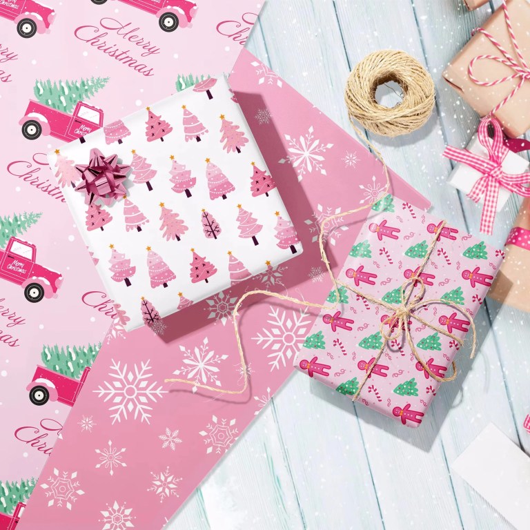 12pcs Santa Claus Snowman Christmas Wrapping Paper 3