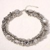 2pcs/set vintage silver acrylic chains choker necklaces perfect gift! 2pcs/set Vintage Silver Acrylic Chains Choker Necklaces Perfect Gift! 3