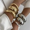 DIAZI Vintage Wide Cuff Bangles: Bold Statement Jewelry with Punk & Hip Hop Vibes