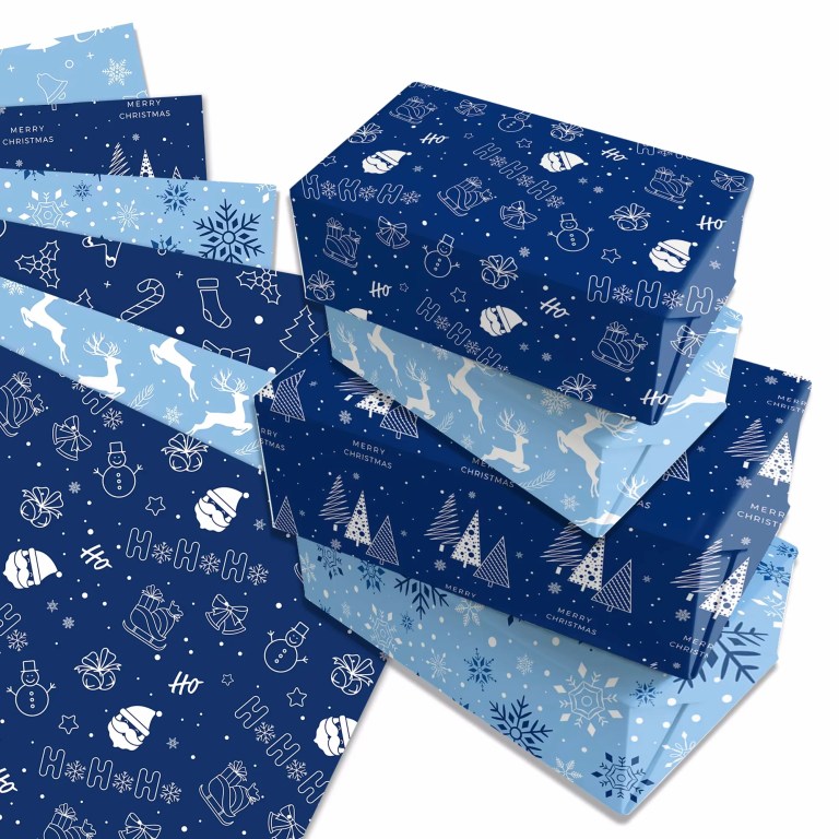 12pcs Snowflake Christmas Tree Christmas Wrapping Paper 3
