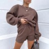 Women's Two-Piece Jogger Shorts and Sweater Set 3