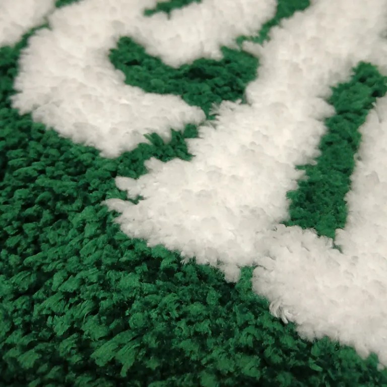 love yourself green heart fluffy rug mat Love Yourself Green Heart Fluffy Rug Mat 3