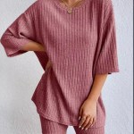 Women's Summer Relaxed Top + Skin Short Biker Shorts 4