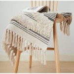 boho natural farmhouse tufted accent rug with tassels Boho Natural Farmhouse Tufted Accent Rug with Tassels 2
