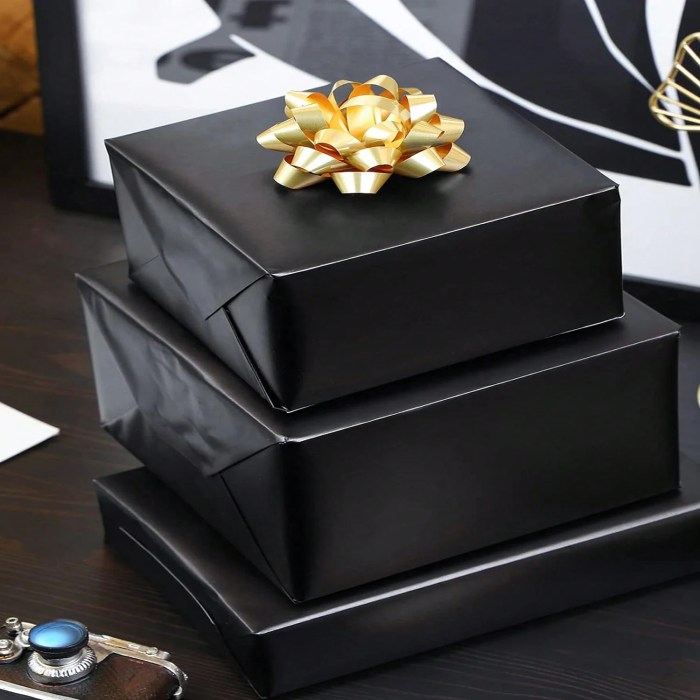 Matte Metal Black Wrapping Paper