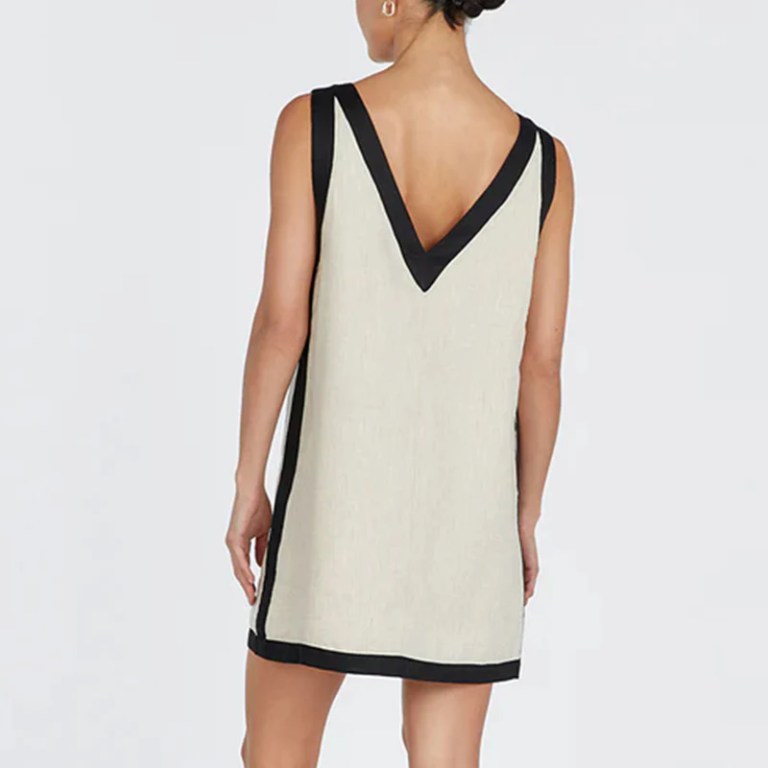 women's summer linen sleeveless dress Women's Summer Linen Sleeveless Dress 1