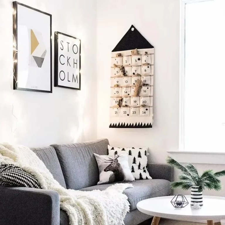 christmas advent calendar minimal hanging canvas Christmas Advent Calendar Minimal Hanging Canvas 3