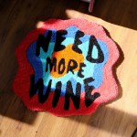 need more wine tufted rug 100% handmade mat Need More Wine Tufted Rug 100% Handmade Mat 2