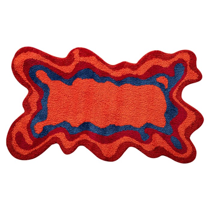 70s retro psychedelic groovy tufted rug 70s Retro Psychedelic Groovy Tufted Rug