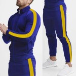 2024 cross-border Europe, America, autumn and winter new casual men’s sports suit color matching men’s clothing 2024 cross-border Europe, America, autumn and winter new casual men’s sports suit color matching men’s clothing