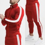2024 cross-border Europe, America, autumn and winter new casual men’s sports suit color matching men’s clothing 2024 cross-border Europe, America, autumn and winter new casual men’s sports suit color matching men’s clothing