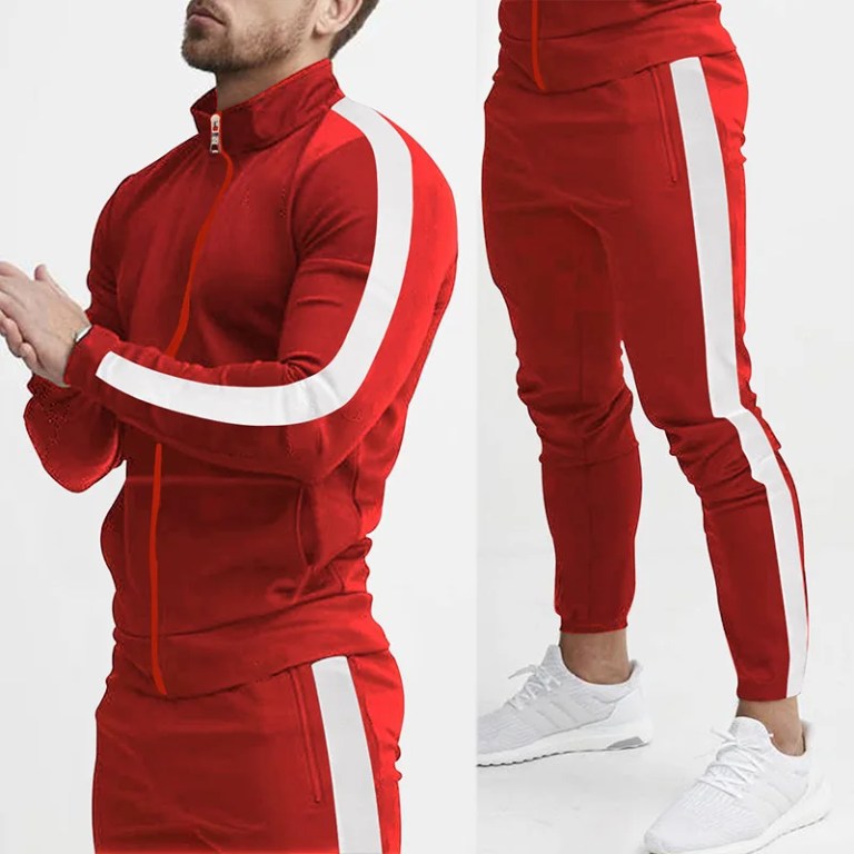 2024 cross-border Europe, America, autumn and winter new casual men’s sports suit color matching men’s clothing 2024 cross-border Europe, America, autumn and winter new casual men’s sports suit color matching men’s clothing