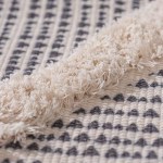 boho woven cotton rug with tassel, (90cm x 60cm)' Boho Woven Cotton Rug with Tassel, (90cm X 60cm)' 5