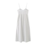 Women's Summer Palm White backless camisole dress 2