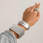 exaggerated gold silver bangles vintage Exaggerated Gold Silver Bangles Vintage 2