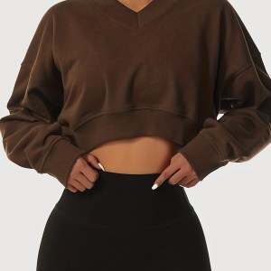 Womens cropped long sleeve sweatshirt 3