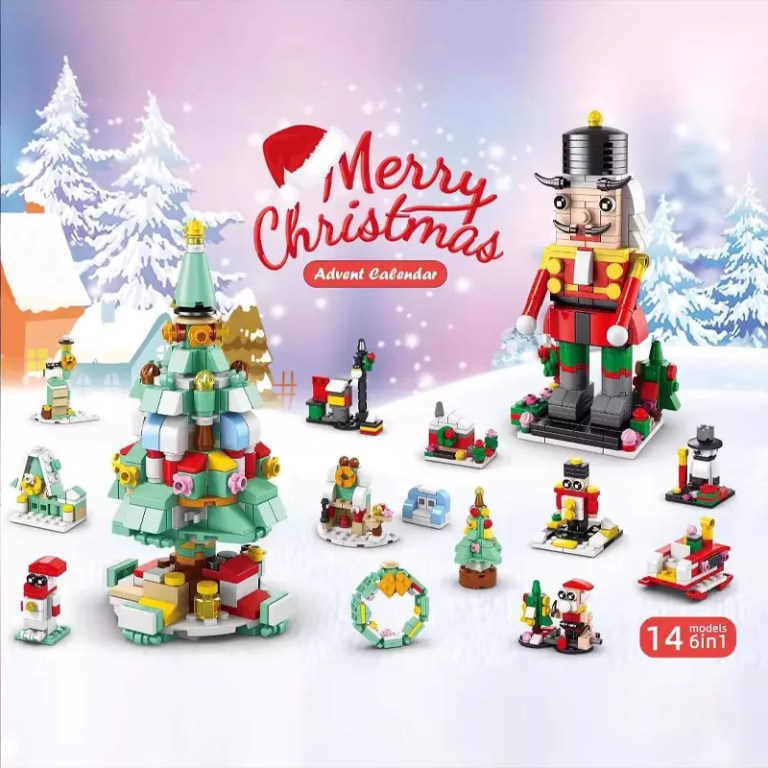 Building Block Christmas Advent Calendar Bricks Diy Kit 4